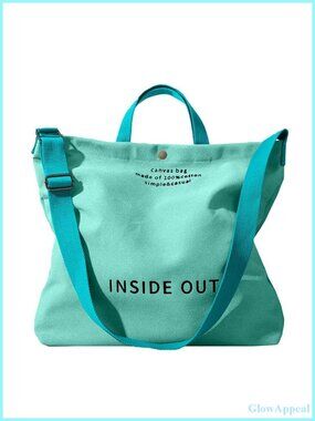 Canvas Tote Bag Crossbody Handbag with Adjustable Strap and Coin Purse for Work